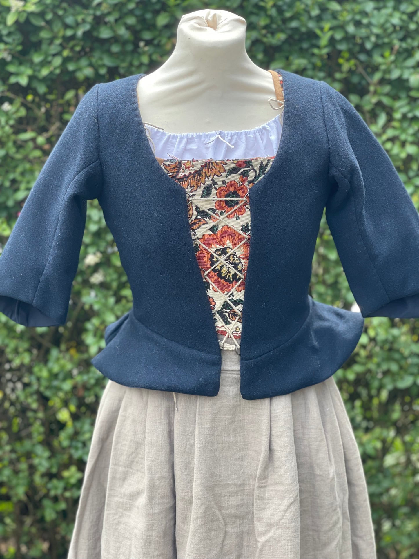 18e Eeuwse Bodice Jasje - blauw