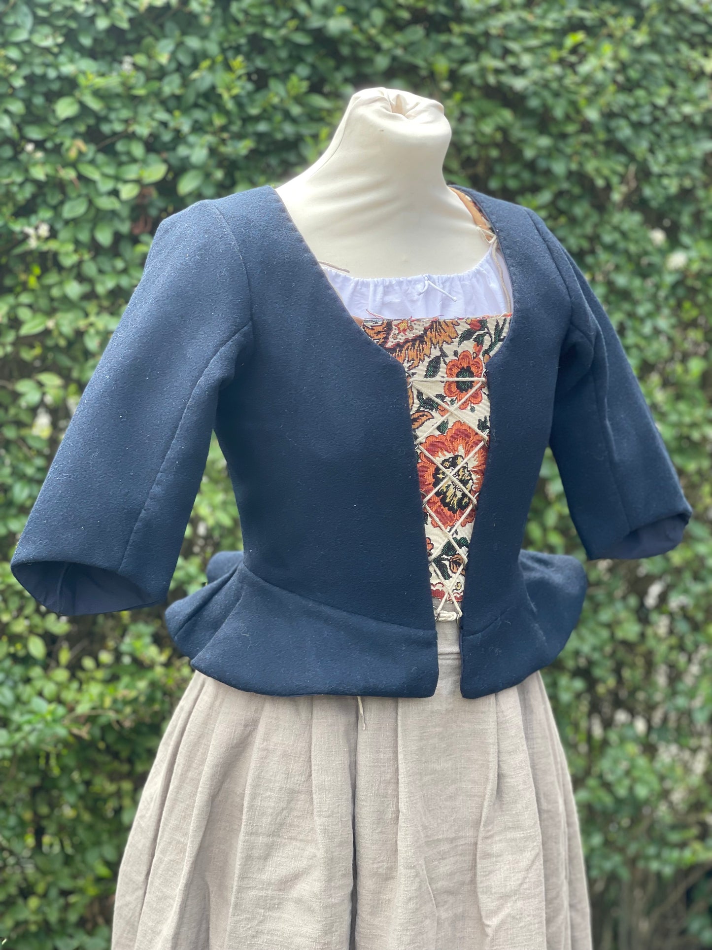 18e Eeuwse Bodice Jasje - blauw