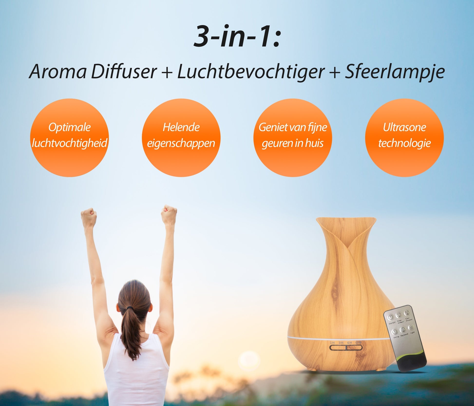 Vitality Pro - Light Wood - Aroma Diffuser