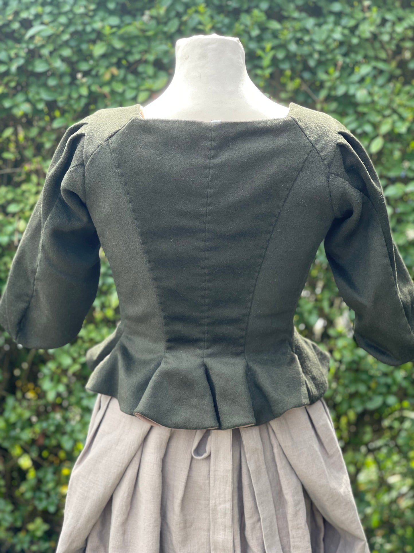 18e Eeuwse Bodice Jasje - mosgroen