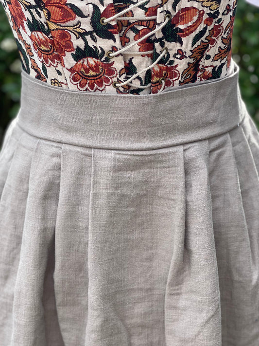 18e-eeuwse Petticoat rok midi lengte