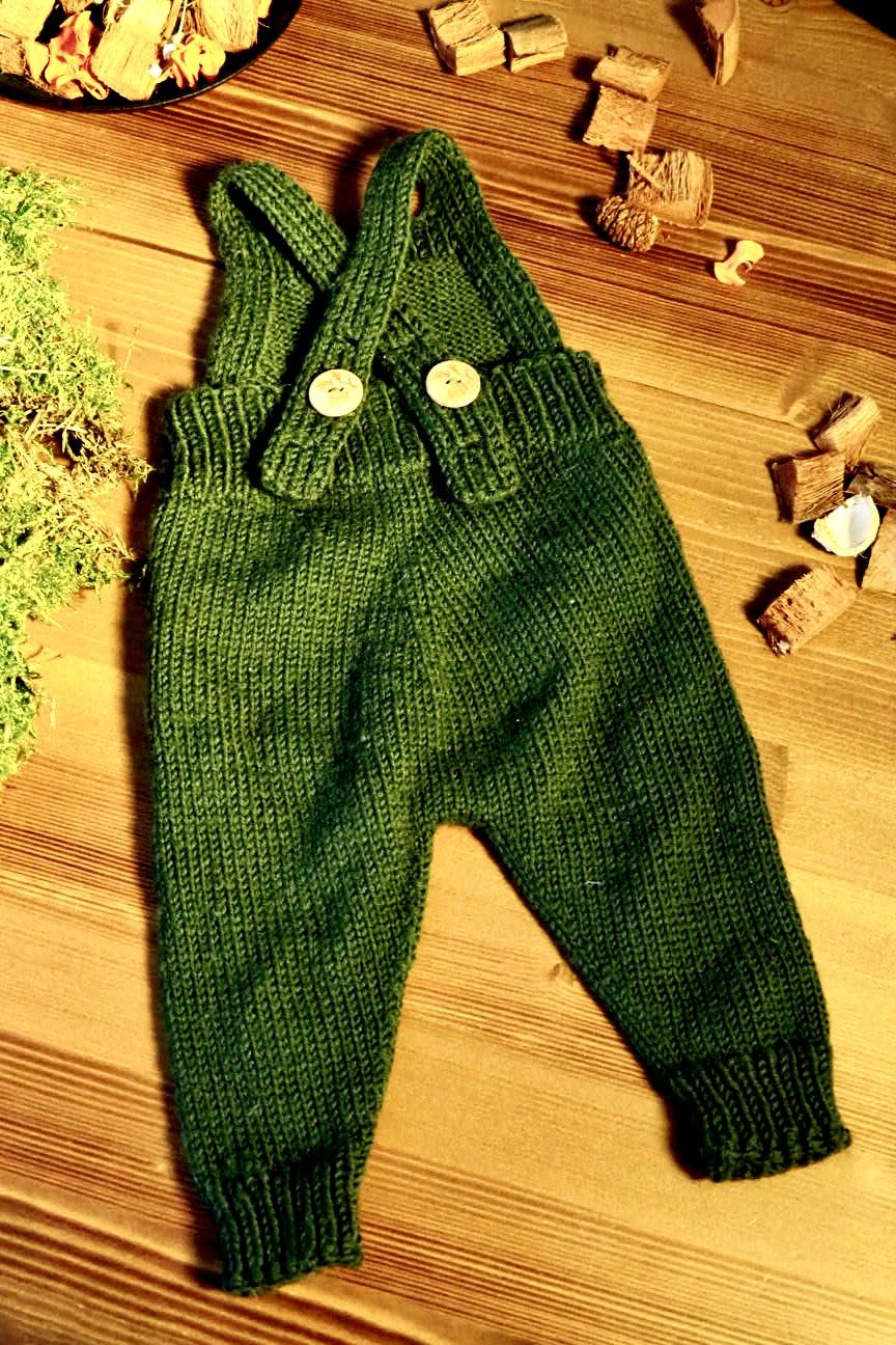 gebreide overall voor newborn en baby (custom made)